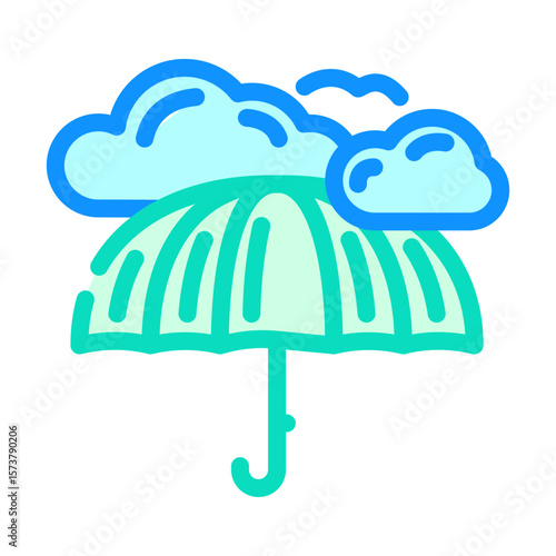 weatherproof color icon vector illustration
