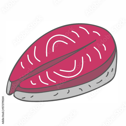 fish piece element clip art healthy lean meat useful for food and diet concept omega fatty acid rich food.eps