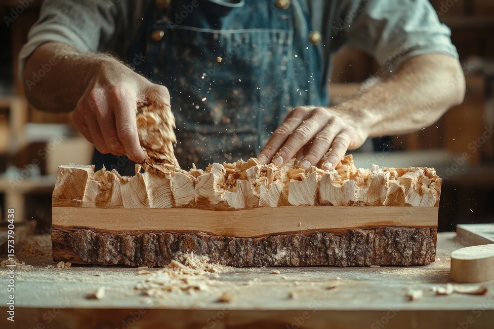 Craftsman planning woodwork for homemade furniture as a hobby, engaging in creative DIY projects, Generative AI Craftsman planning woodwork for homemade furniture as a hobby, engaging in creative DIY projects, Generative AI