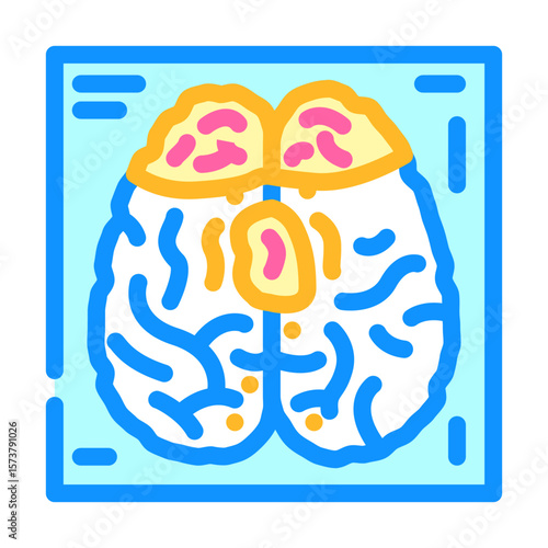 chronic traumatic encephalopathy color icon vector illustration
