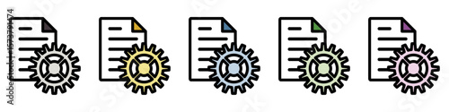 イラストアイコンセット：ギアファイル