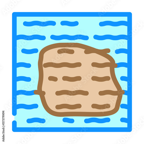 slick ocean surface color icon vector illustration