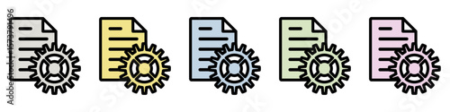 イラストアイコンセット：ギアファイル