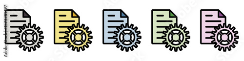 イラストアイコンセット：ギアファイル