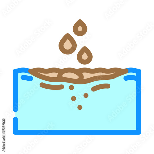 droplets water color icon vector illustration