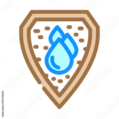water resistant color icon vector illustration