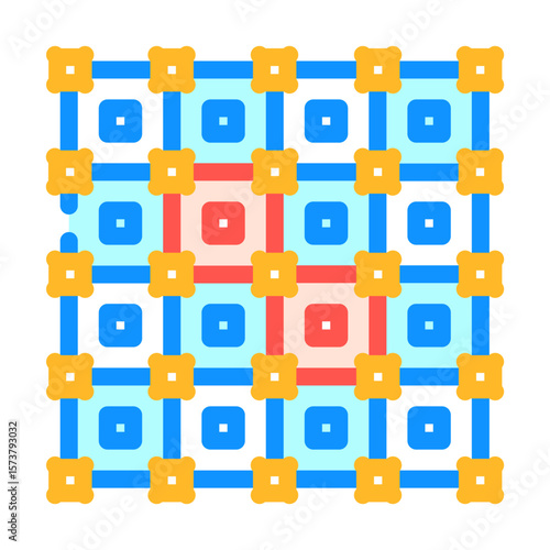 error correction quantum computer color icon vector illustration