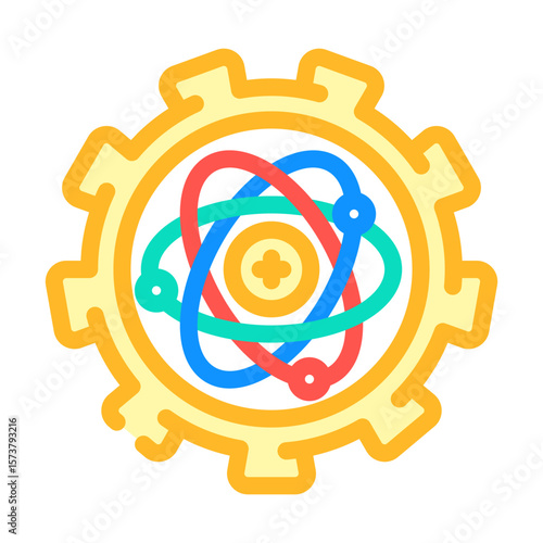 hardware scalability quantum computer color icon vector illustration