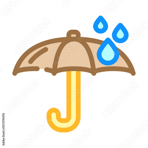 weatherproof color icon vector illustration