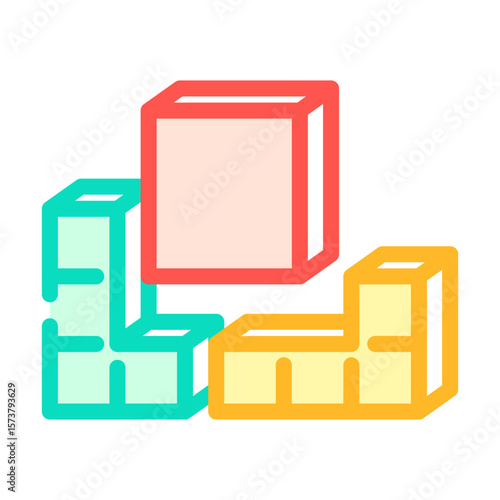 modular components color icon vector illustration