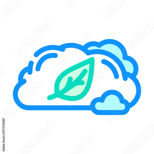 zero emission use color icon vector illustration