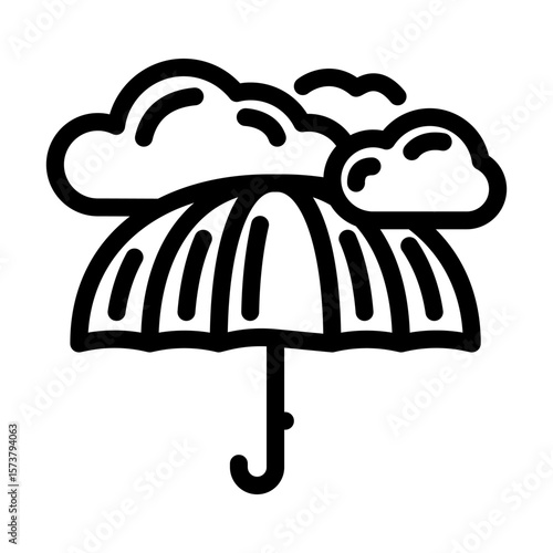 weatherproof line icon vector illustration
