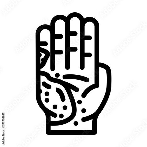 epidermolysis bullosa disease line icon vector illustration