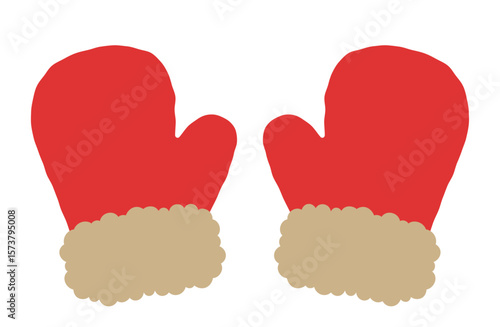 赤い手袋のベクターイラスト