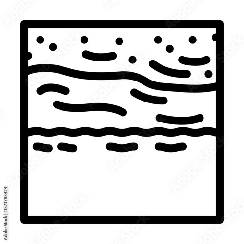 polluted coastline oil line icon vector illustration