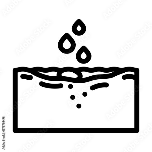 droplets water line icon vector illustration