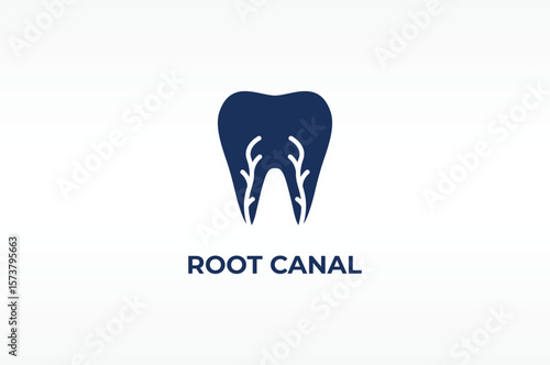 ROOT CANAL vector, icon or logo sign isolated symbol illustration
