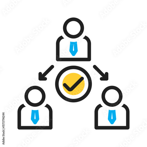 Vector multi color icon for Delegate