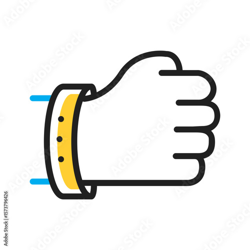 Vector multi color icon for Wristband
