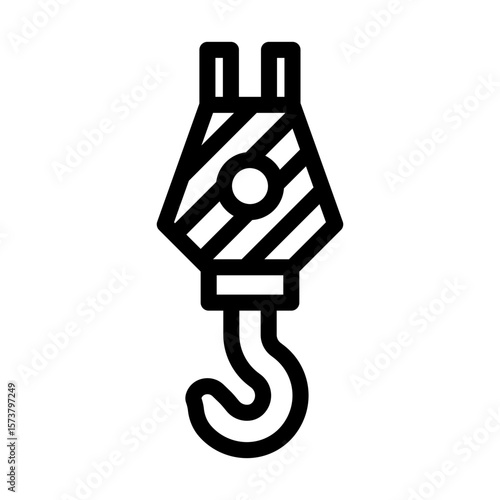 high load capacity line icon vector illustration
