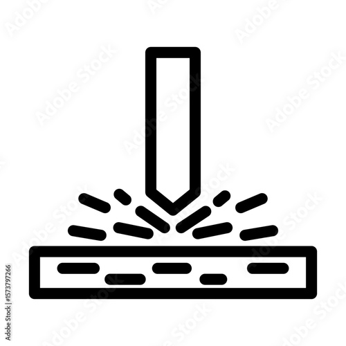 impact resistant line icon vector illustration