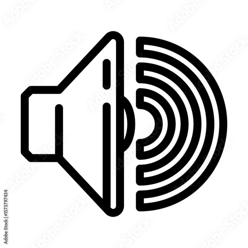 built speakers line icon vector illustration