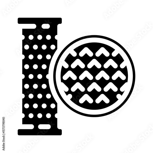 non slip grip glyph icon vector illustration