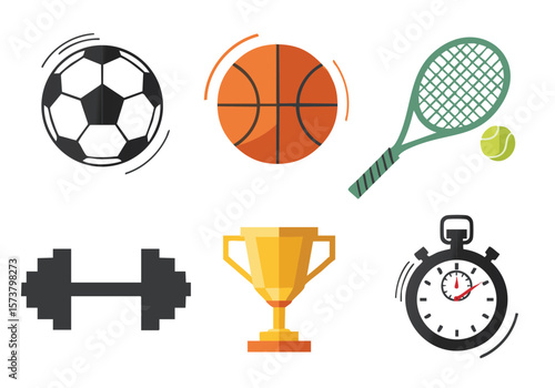 Wallpaper Mural Ultimate Sports Icons: Soccer, Basketball, Tennis, Fitness & Victory Torontodigital.ca