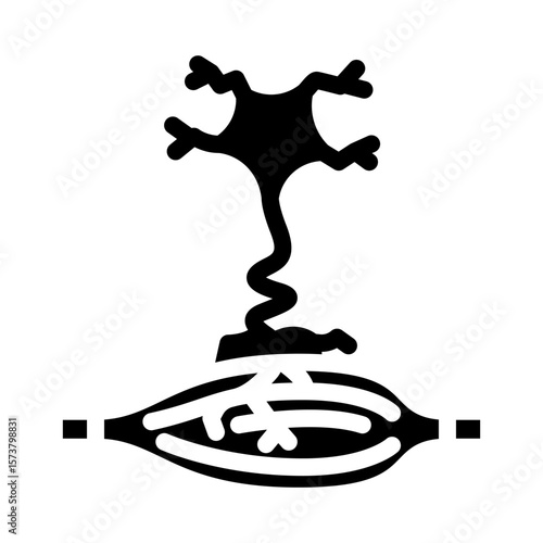 amyotrophic lateral sclerosis disease glyph icon vector illustration
