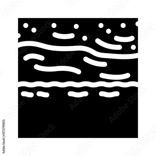 polluted coastline oil glyph icon vector illustration