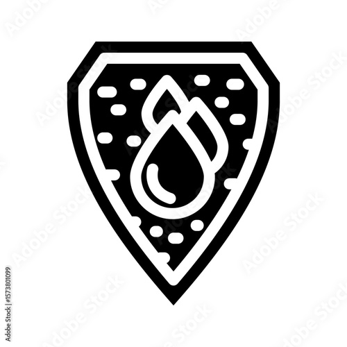 water resistant glyph icon vector illustration