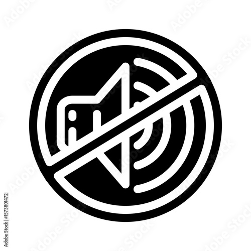 noise reduction glyph icon vector illustration