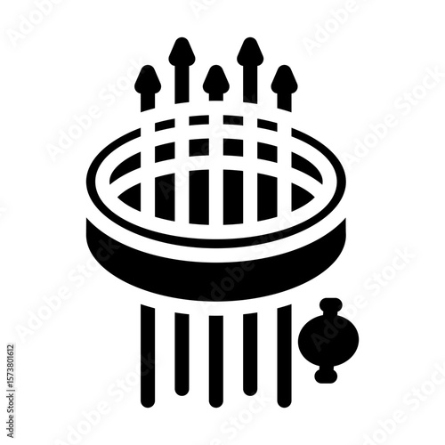 superconducting loop quantum computer glyph icon vector illustration