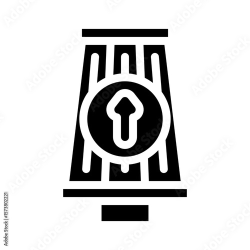 high performance filters glyph icon vector illustration