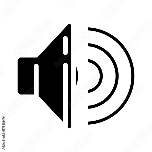 built speakers glyph icon vector illustration