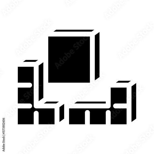 modular components glyph icon vector illustration