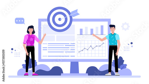 Sales team setting quarterly sales targets