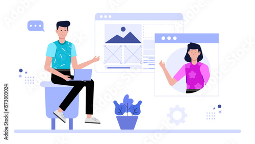 UX researcher conducting remote user interviews
