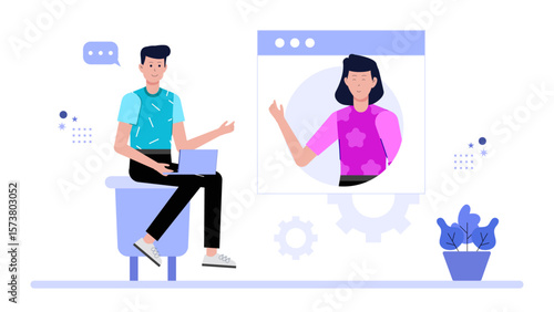 Customer support rep managing helpdesk tickets