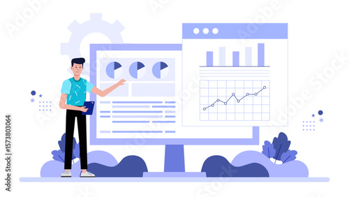 Business analyst building KPI dashboard