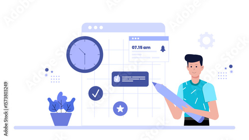 Freelancer managing project deadlines with calendar app