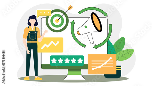 Digital marketer reviewing PPC ad performance