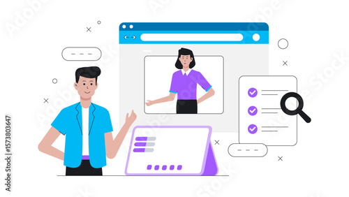 UX researcher conducting remote user interviews