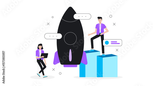 Startup team defining unique value proposition