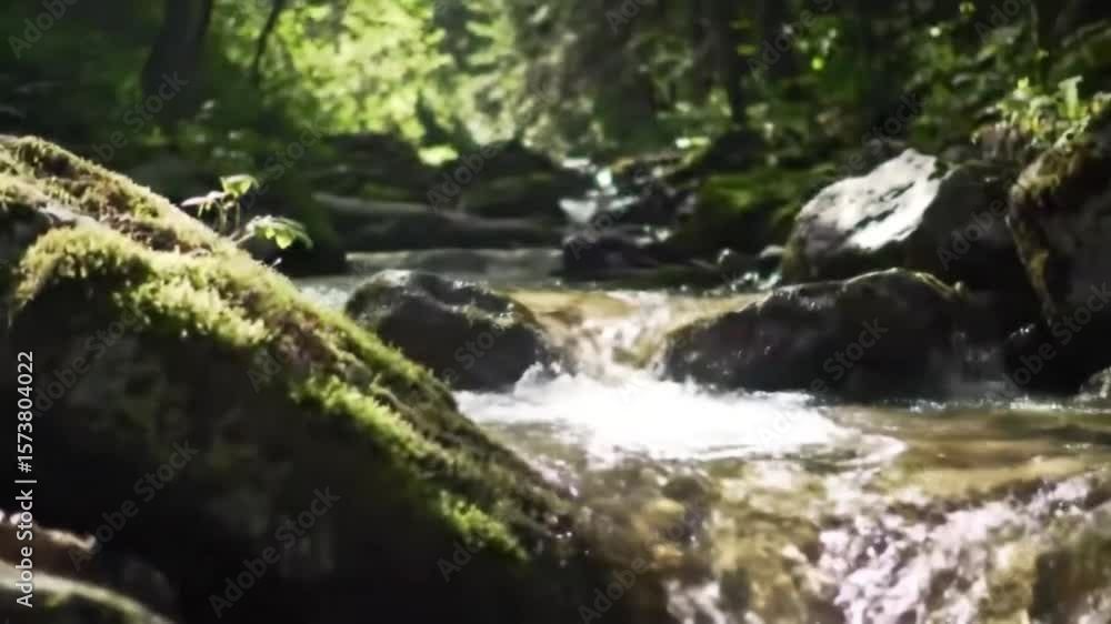 Forest stream cascading over rocks (2) Forest stream cascading over rocks (2)