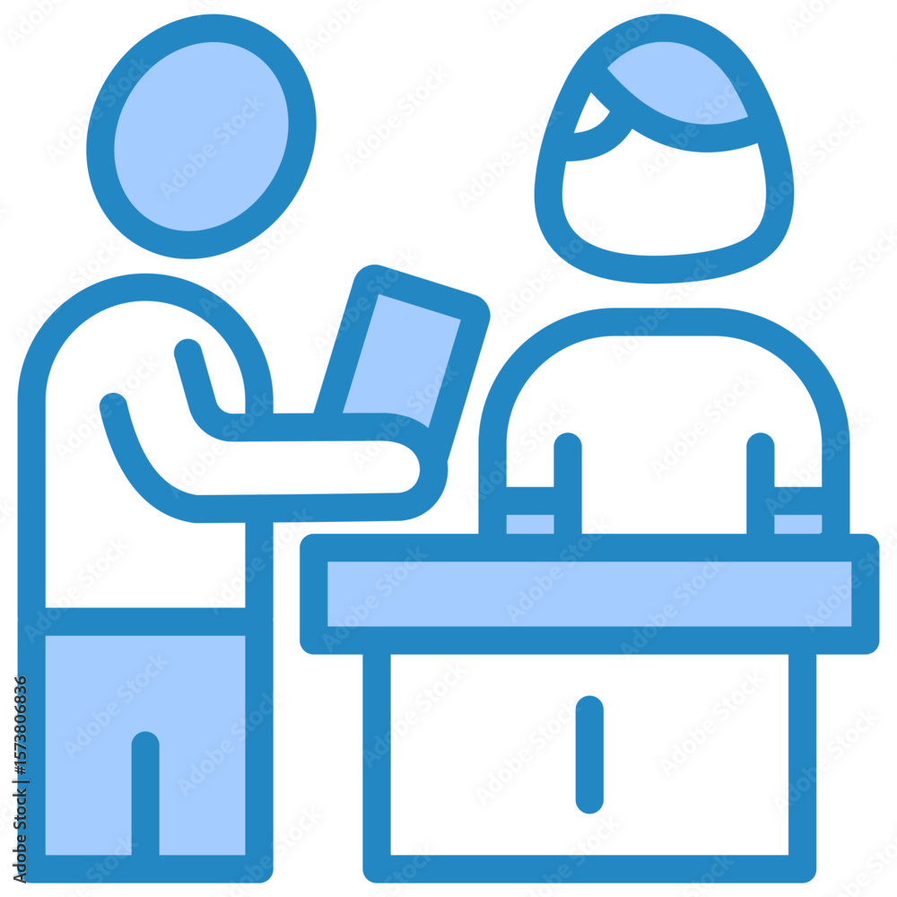 Obraz premium Checkin Icon