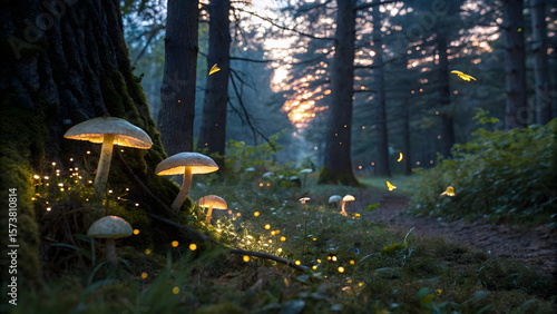 Mushrooms in the forest