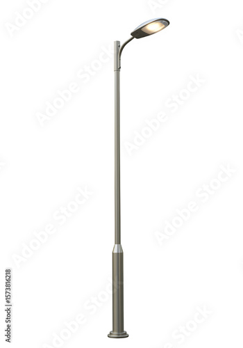 Street lamp isolated on white or transparent background. PNG