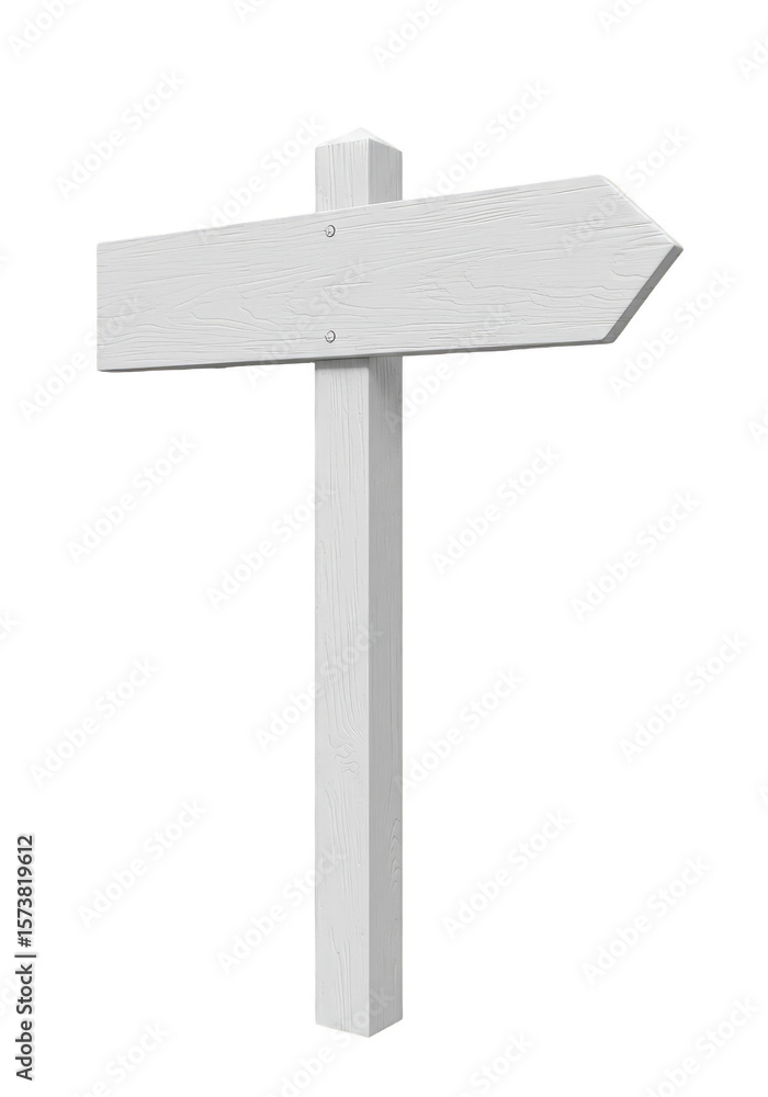 Illustration of a White Wooden Directional Signpost Arrow on Transparent Background Illustration of a White Wooden Directional Signpost Arrow on Transparent Background