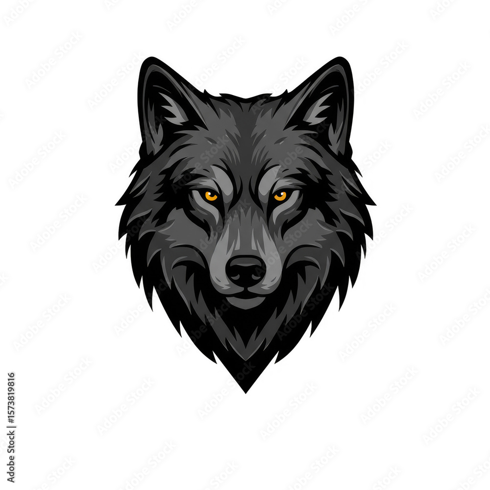 Naklejka premium Isolated Wolf Head Illustration Of Animal Predator With Transparent Background